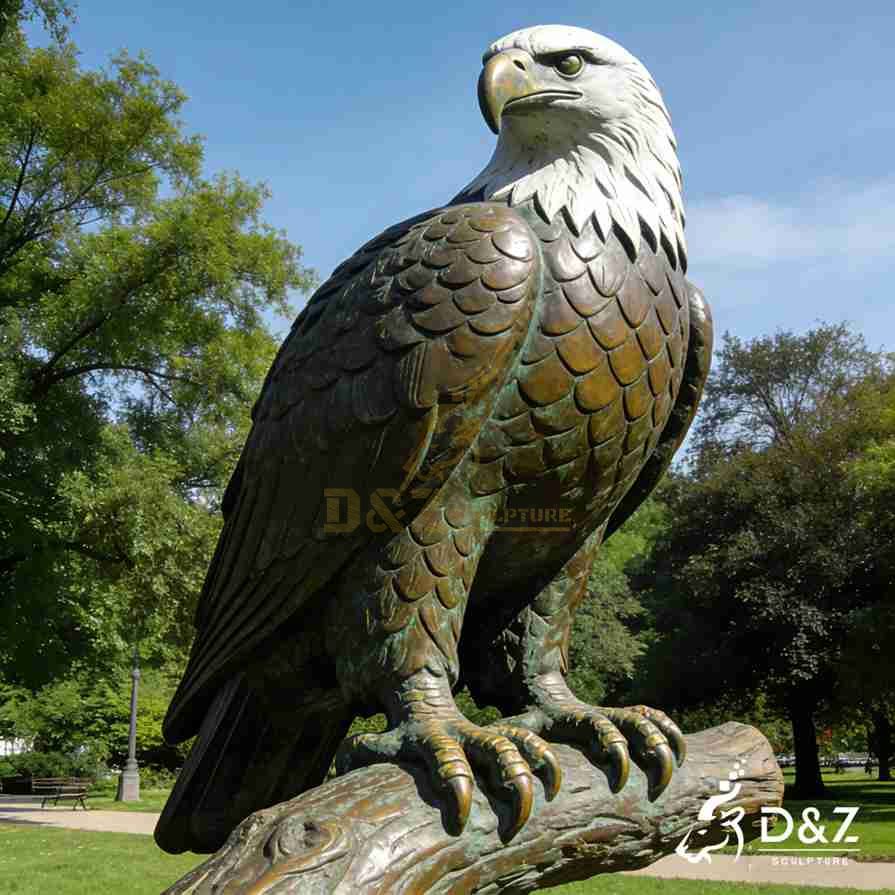 Bronze American Bald Eagle Statue 3