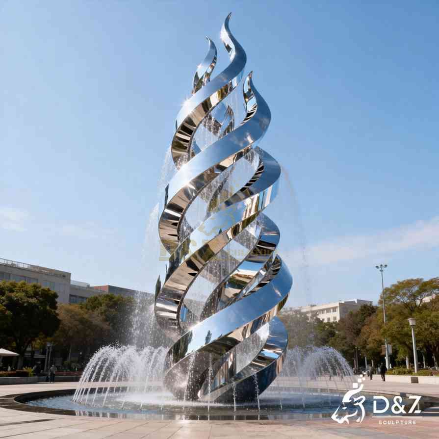 Metal Abstract Flame Fountain 2 Metal Abstract Flame Fountain 2