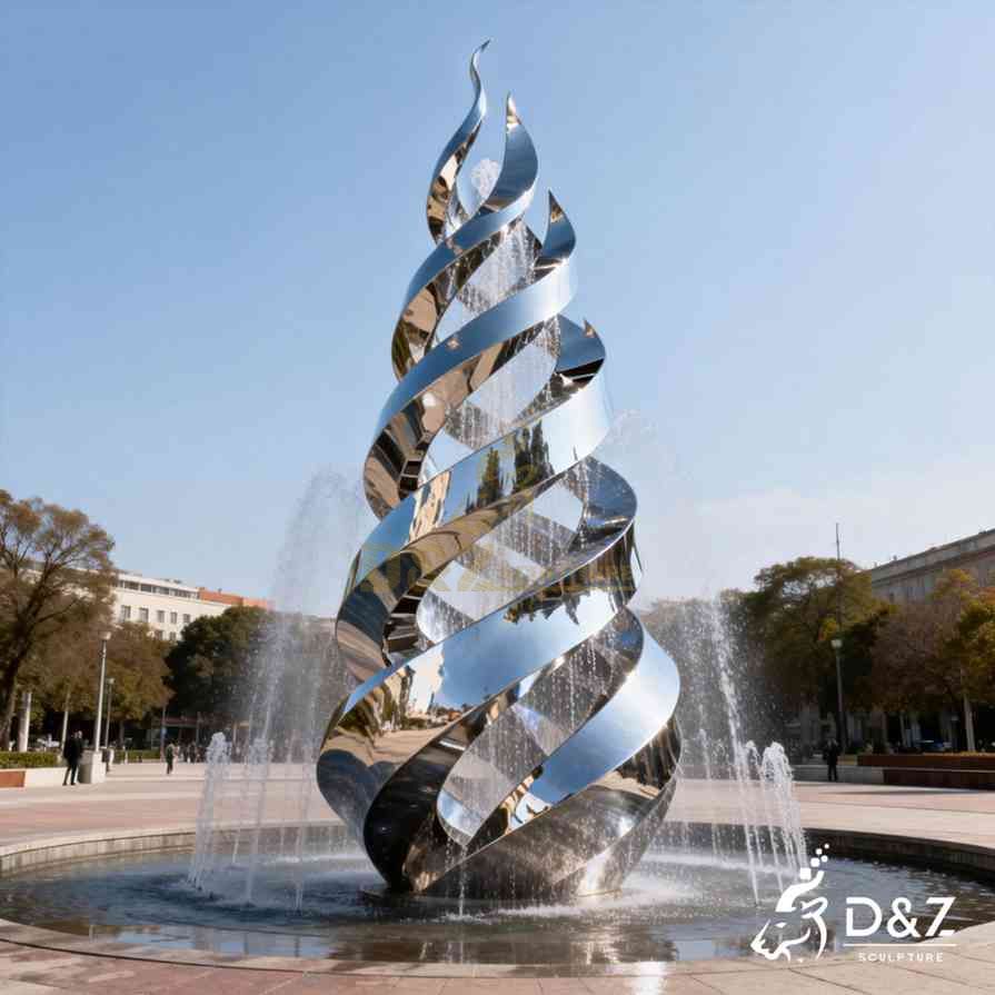 Metal Abstract Flame Fountain 5 Metal Abstract Flame Fountain 5