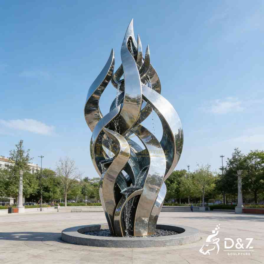Metal Abstract Flame Fountain 6 Metal Abstract Flame Fountain 6
