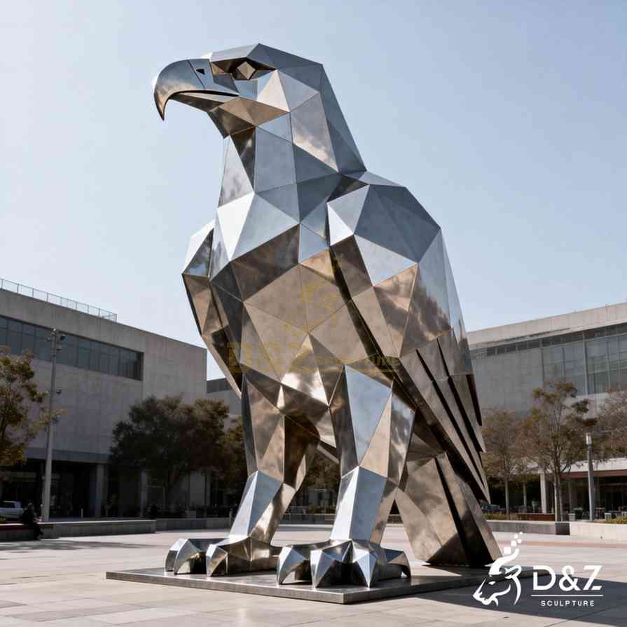 Metal Geometric Falcon Sculpture 2 Metal Geometric Falcon Sculpture 2