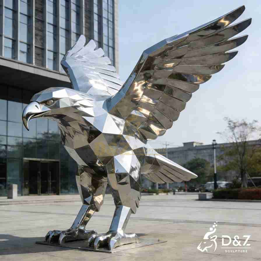 Metal Geometric Falcon Sculpture 3 Metal Geometric Falcon Sculpture 3