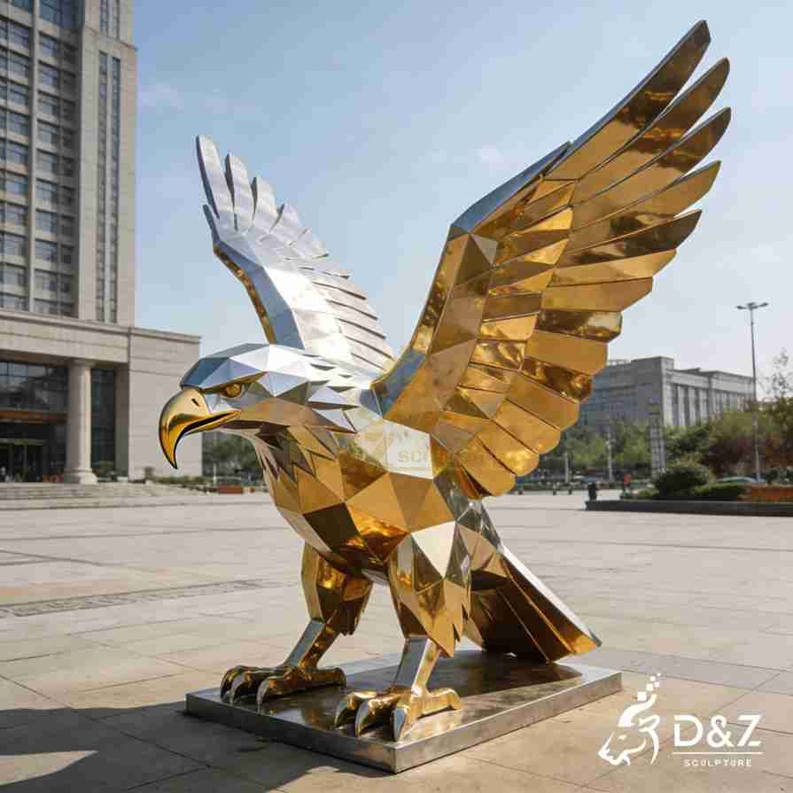 Metal Geometric Falcon Sculpture 4 Metal Geometric Falcon Sculpture 4