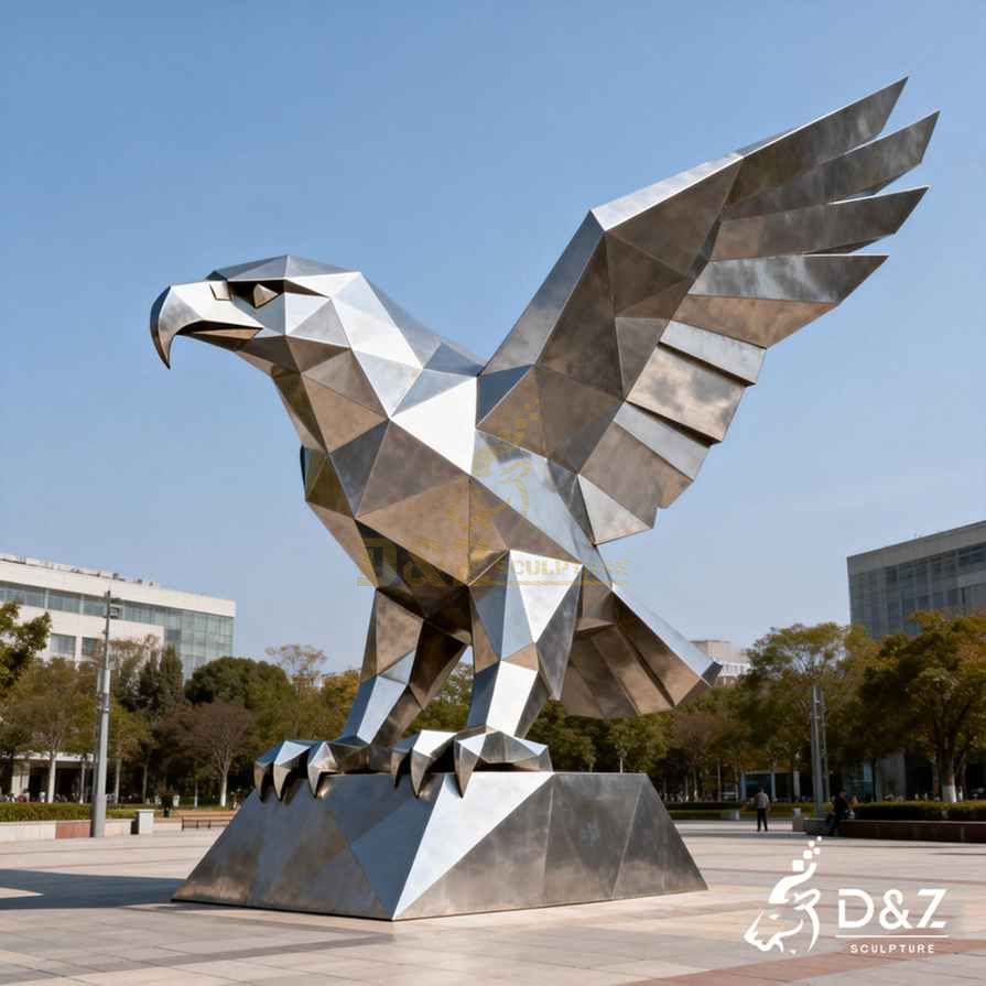 Metal Geometric Falcon Sculpture 5 Metal Geometric Falcon Sculpture 5