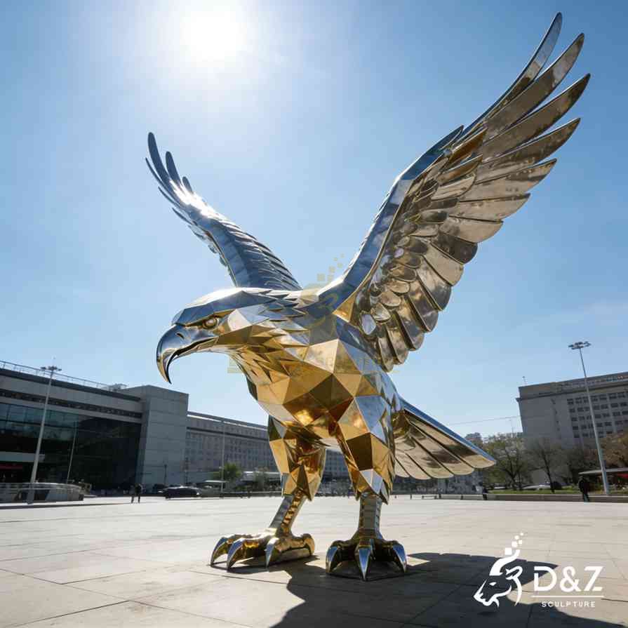 Metal Geometric Falcon Sculpture 6 Metal Geometric Falcon Sculpture 6