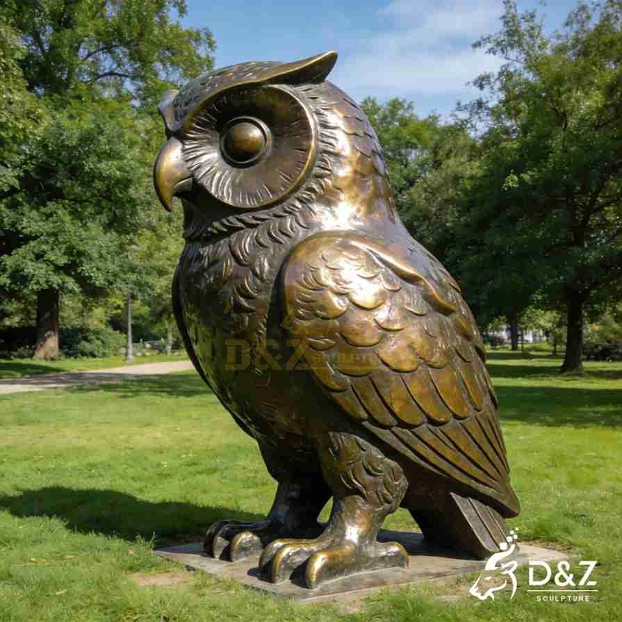 Bronze Owl Statue 5