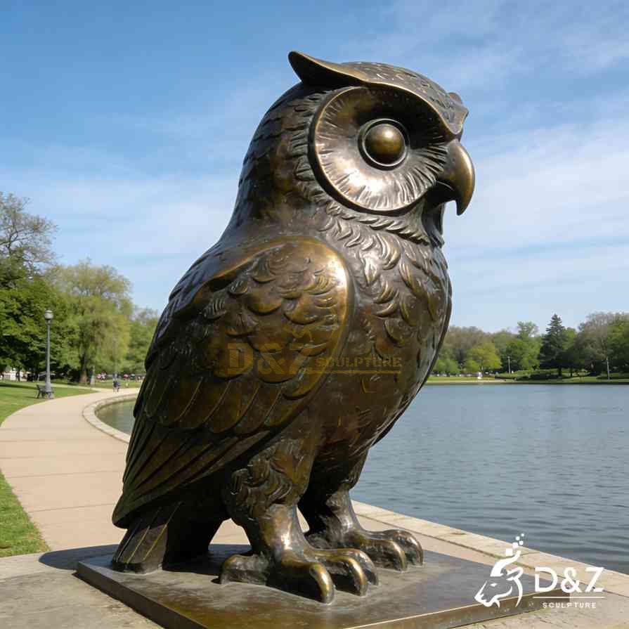 Bronze Owl Statue 6