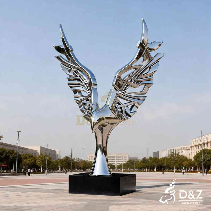 Metal Abstract Eagle Sculpture 3