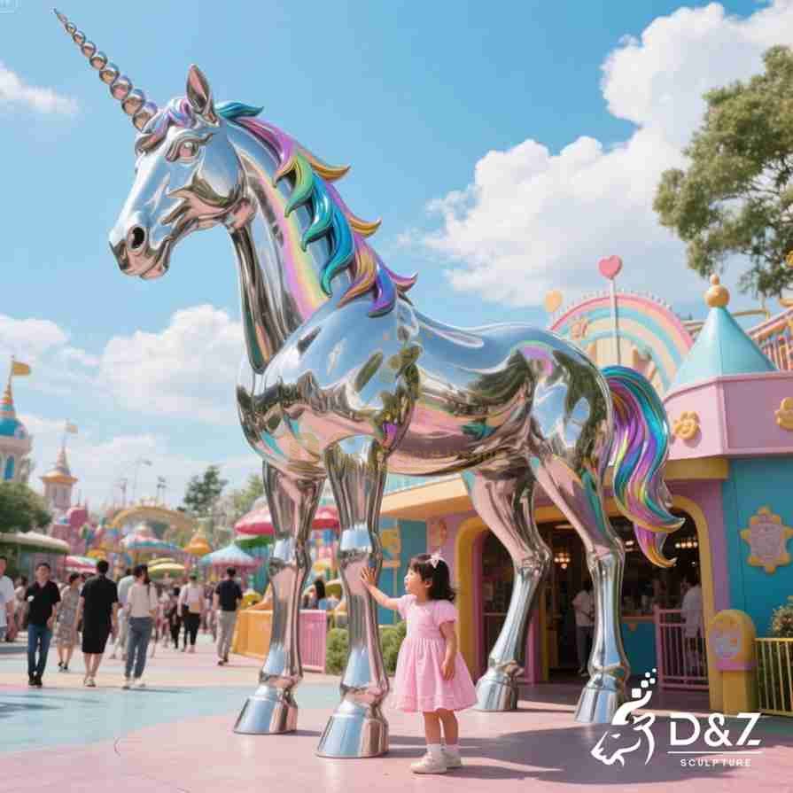 Metal Unicorn Sculpture 4 Metal Unicorn Sculpture 4