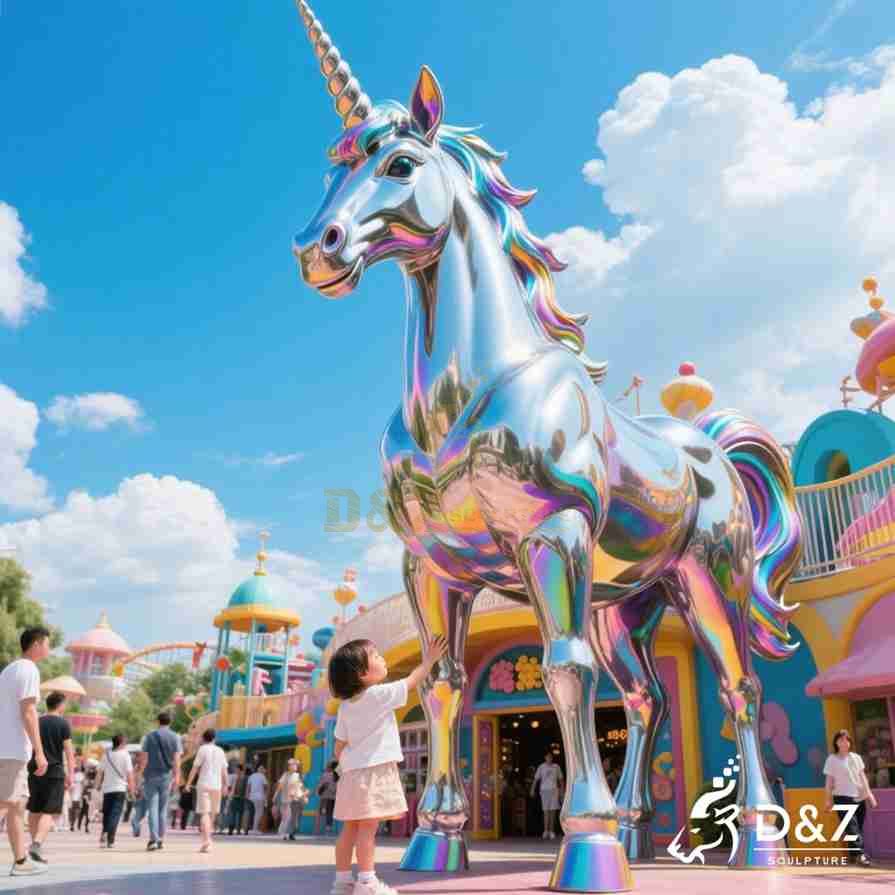 Metal Unicorn Sculpture 5 Metal Unicorn Sculpture 5