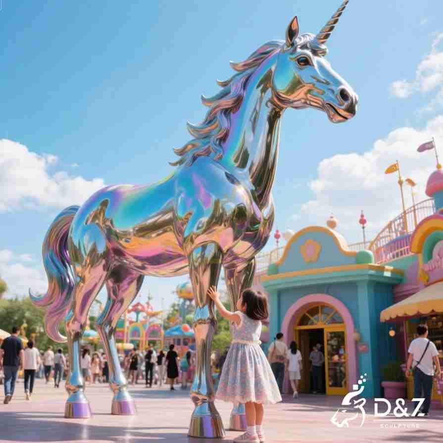Metal Unicorn Sculpture 6 Metal Unicorn Sculpture 6