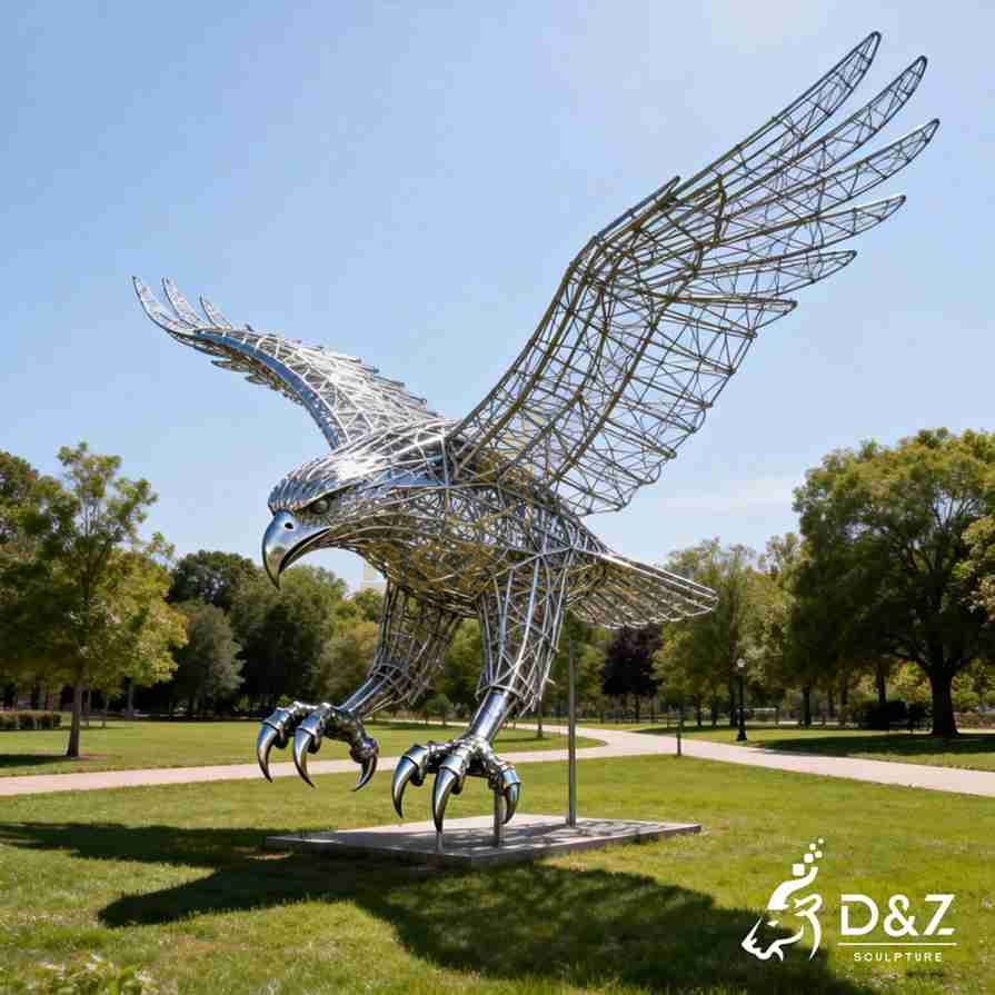 Wire Eagle Sculpture 2
