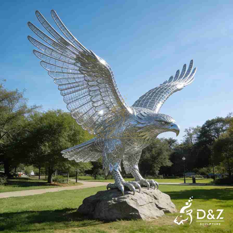 Wire Eagle Sculpture 5