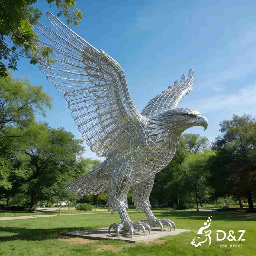 Wire Eagle Sculpture 6