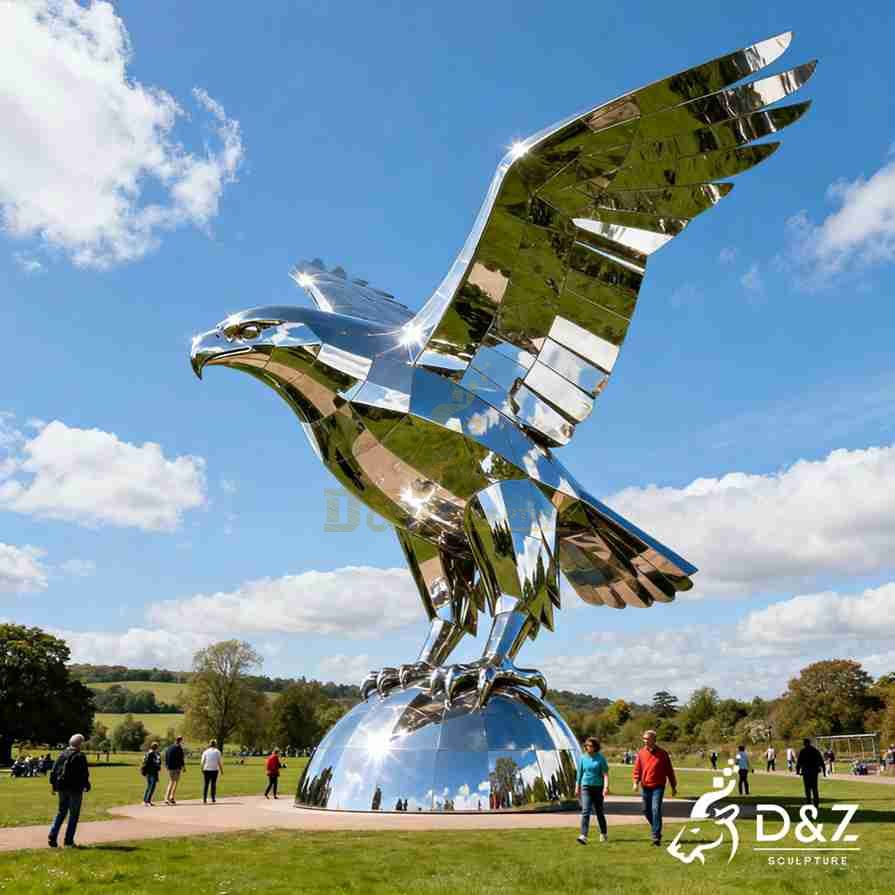 15-11 Large Metal Eagle Sculptures/Statues: Exploring Power and Freedom