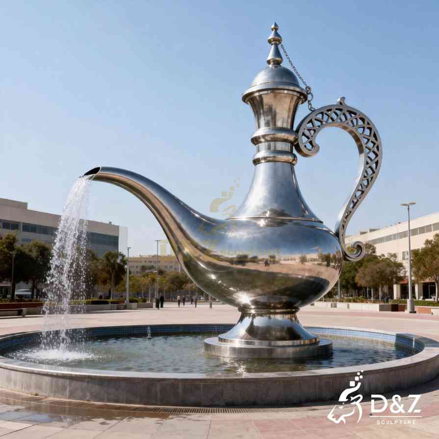 Metal Teapot Fountain 3 Metal Teapot Fountain 3