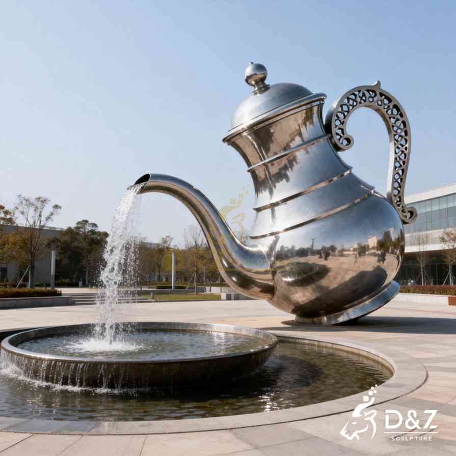 Metal Teapot Fountain 4 Metal Teapot Fountain 4