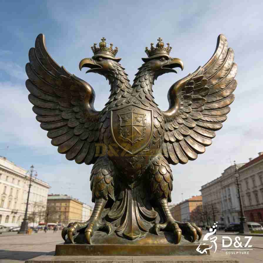 Bronze Double Headed Eagle Statue 3