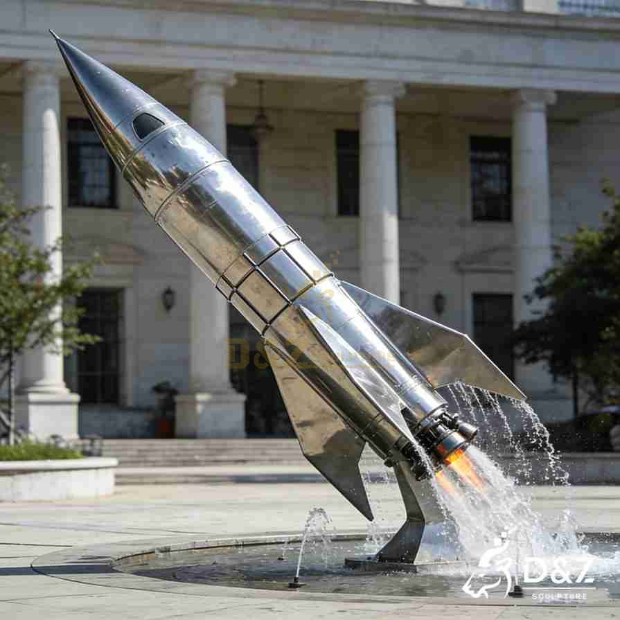 Metal Rocket Fountain 1