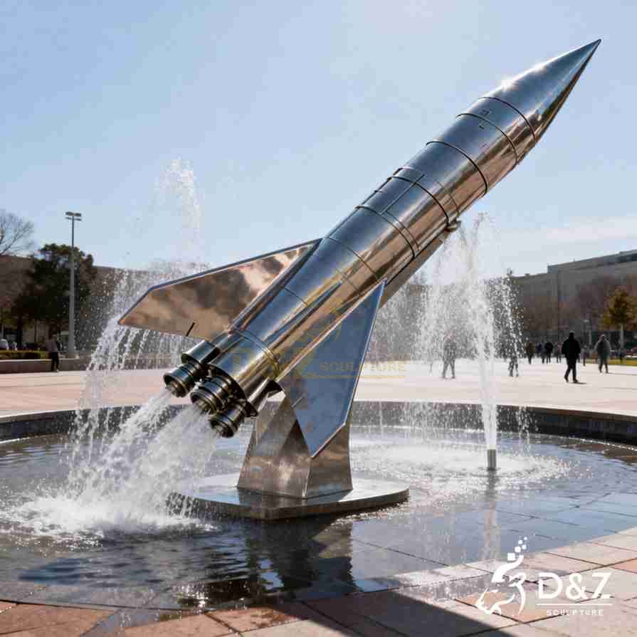 Metal Rocket Fountain 4