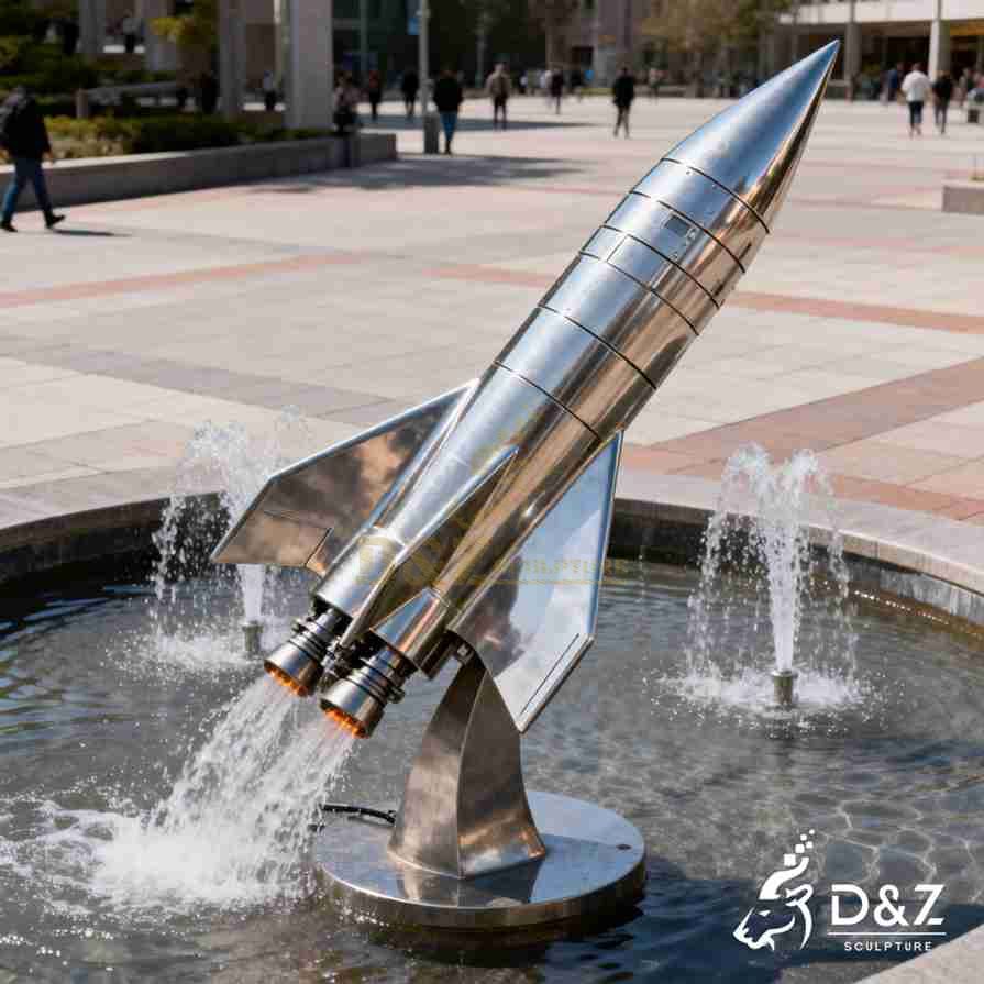 Metal Rocket Fountain 6