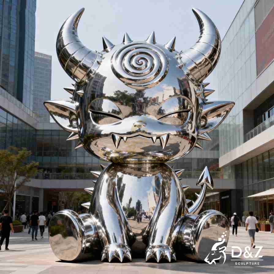 Large Metal Demon Sculpture 2