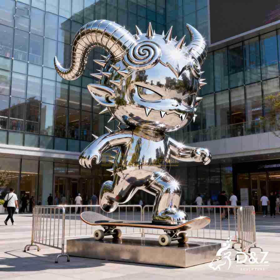 Large Metal Demon Sculpture 4