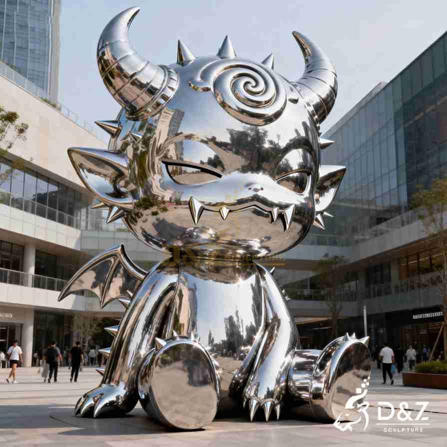 Large Metal Demon Sculpture 5