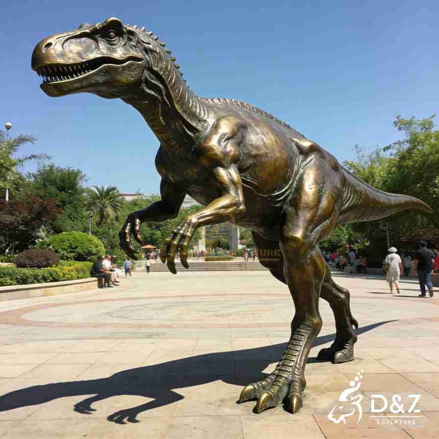 Bronze Velociraptor Statue 6