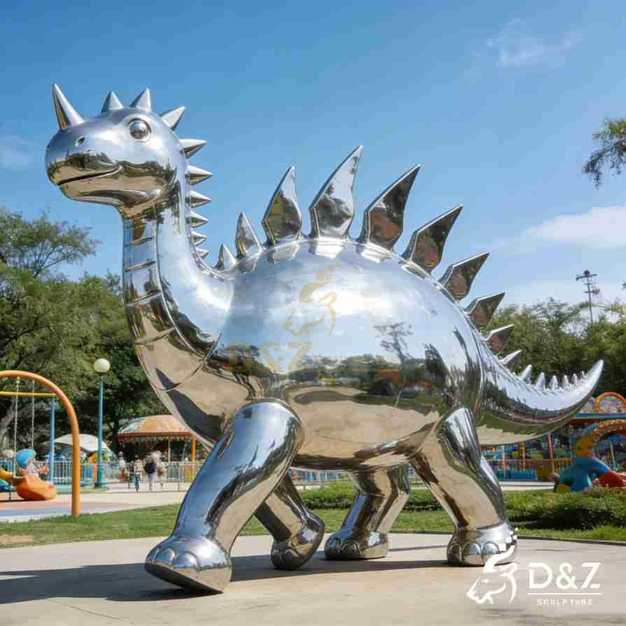 Metal Stegosaurus Sculpture 2