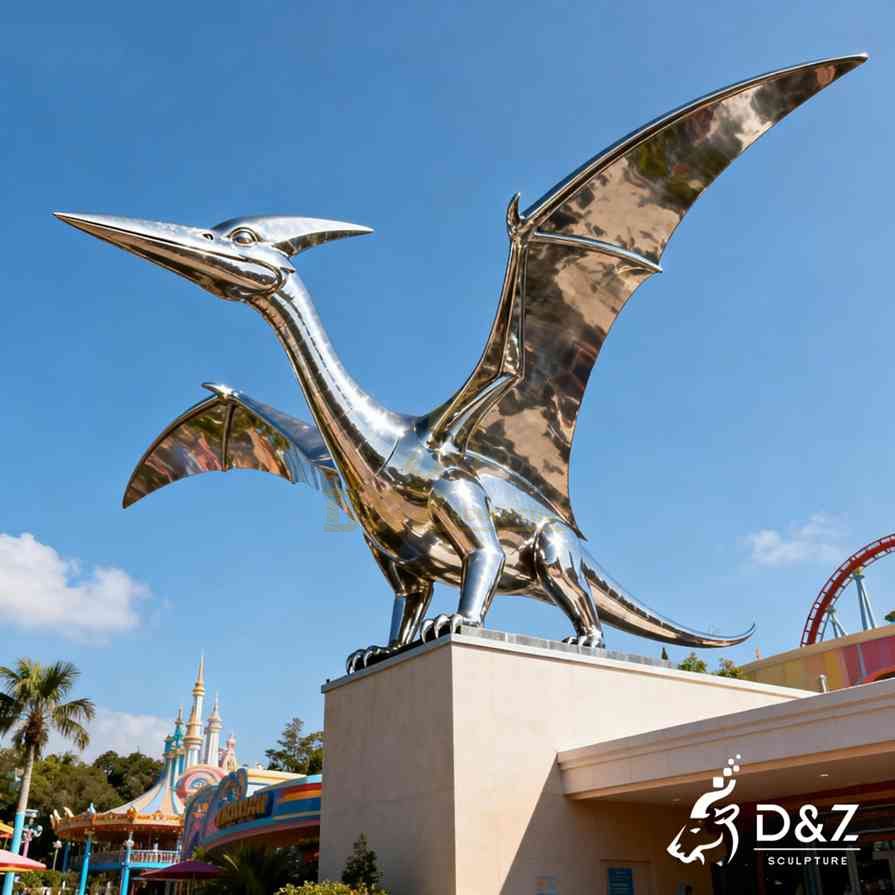 Metal Pterodactyl Sculpture 4 Metal Pterodactyl Sculpture 4