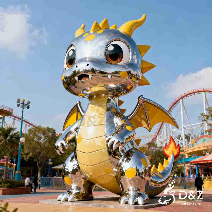 Metal Dinosaur Playground Sculpture 4