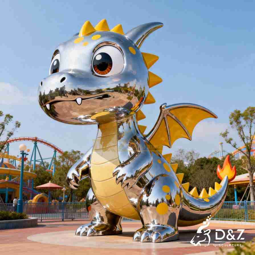 Metal Dinosaur Playground Sculpture 6