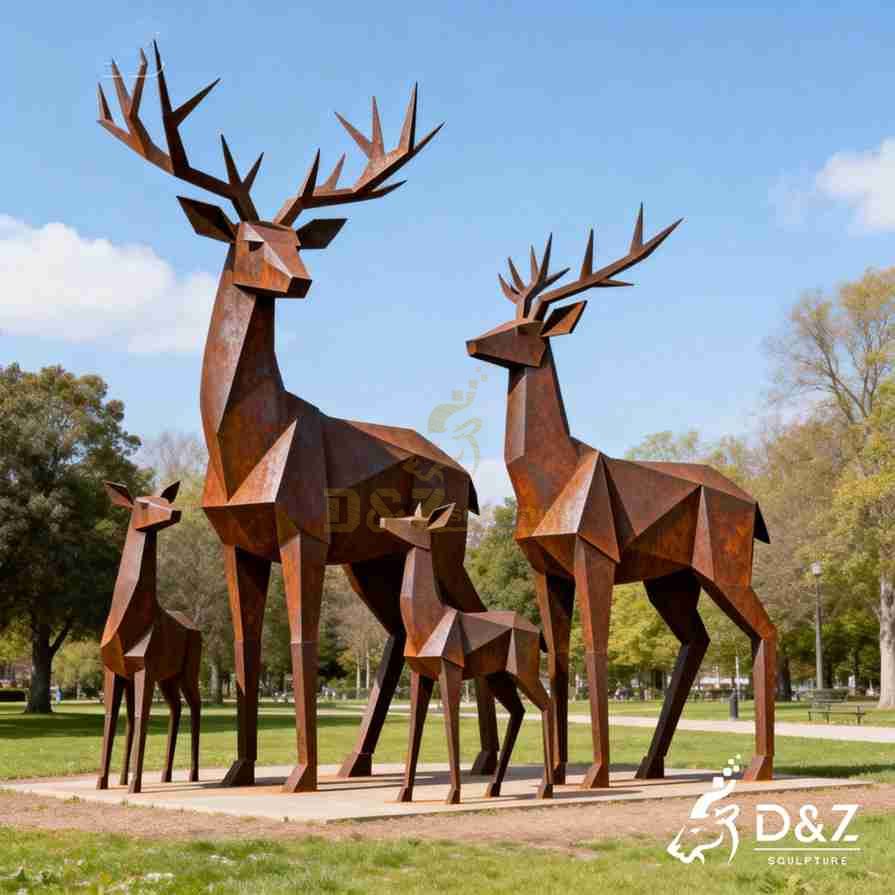 Geometric Deer Sculpture 1