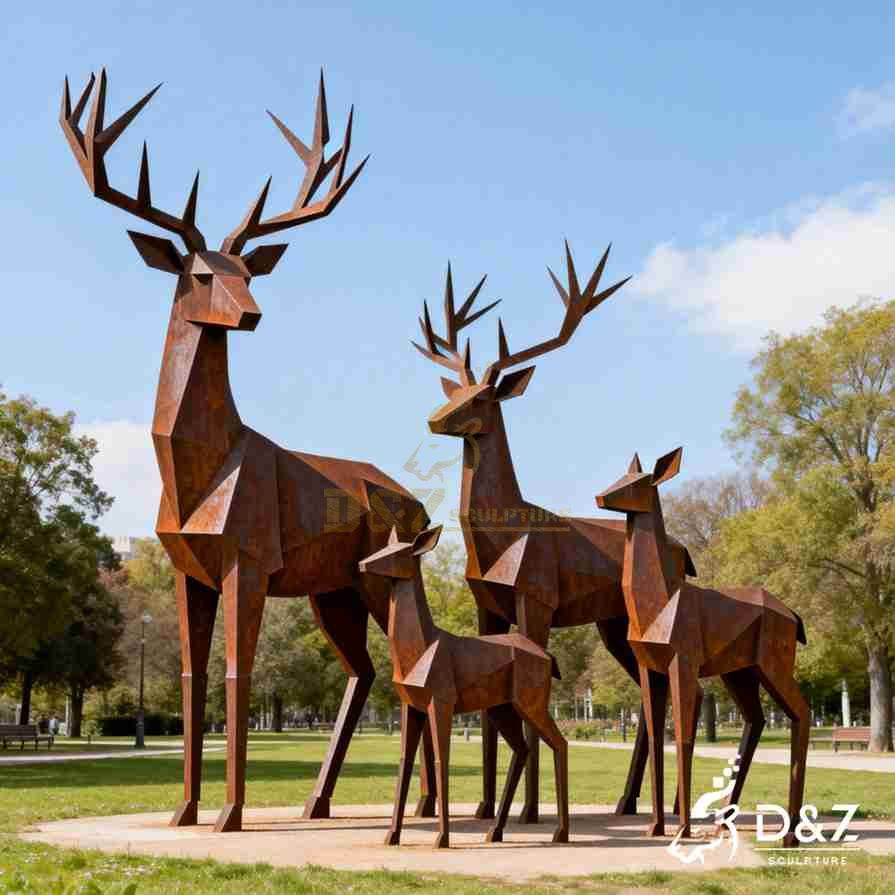 Geometric Deer Sculpture 4