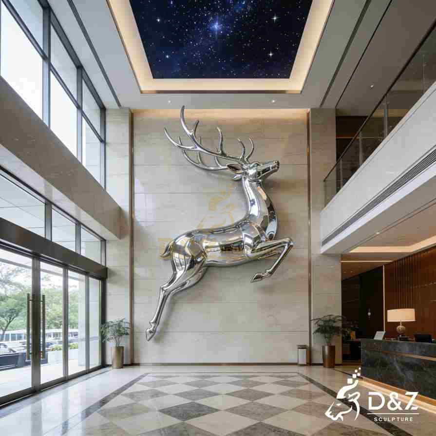 Metal Deer Wall Sculpture 1
