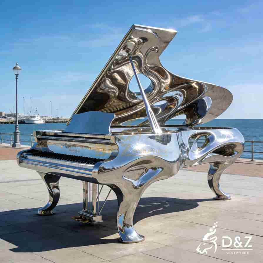 Metal Grand Piano Sculpture 6