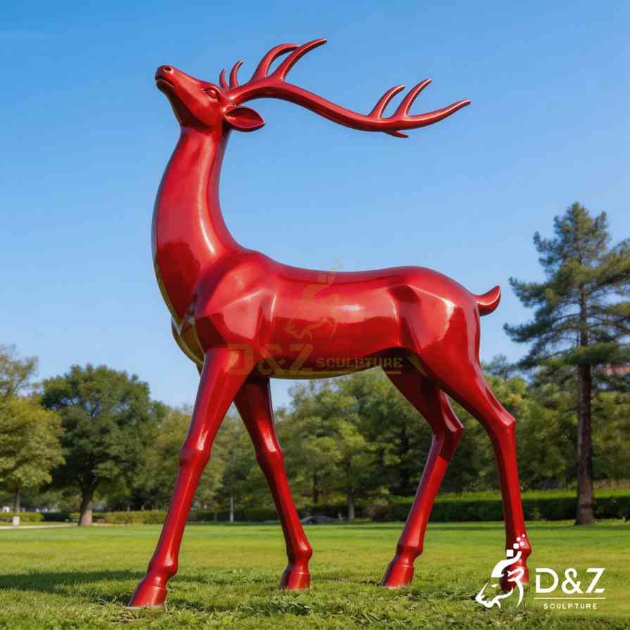 15-5 Large Metal and Bronze Deer Statues for Public Project