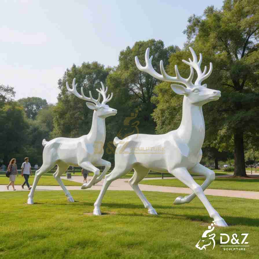 White Deer Sculpture 1