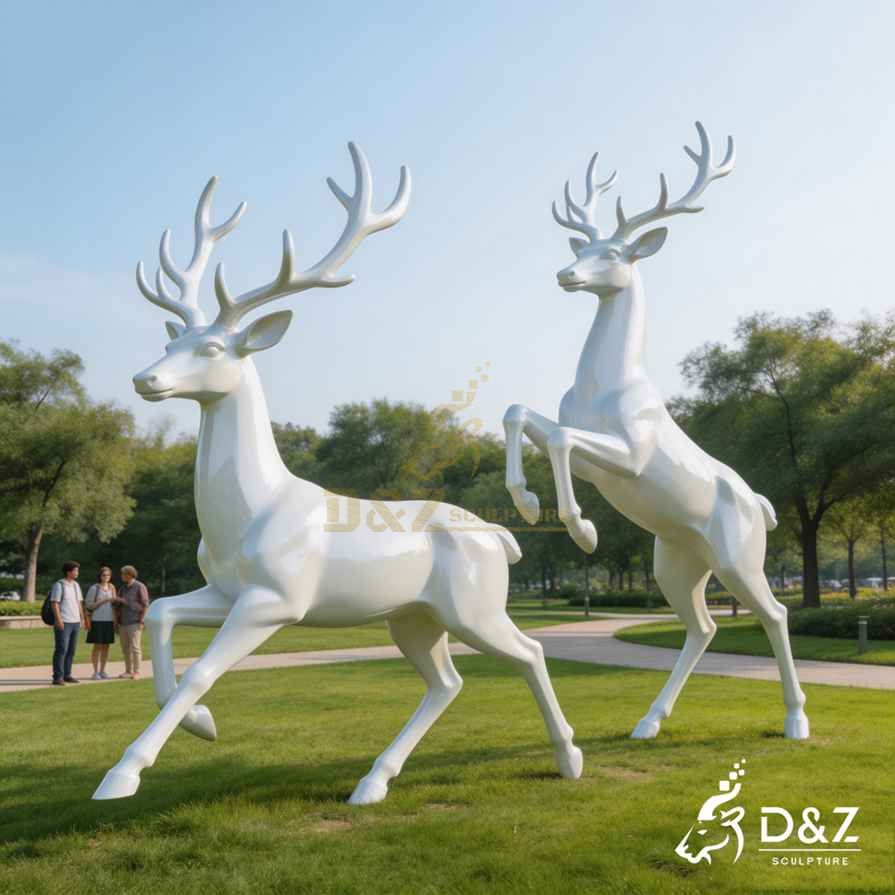 White Deer Sculpture 2