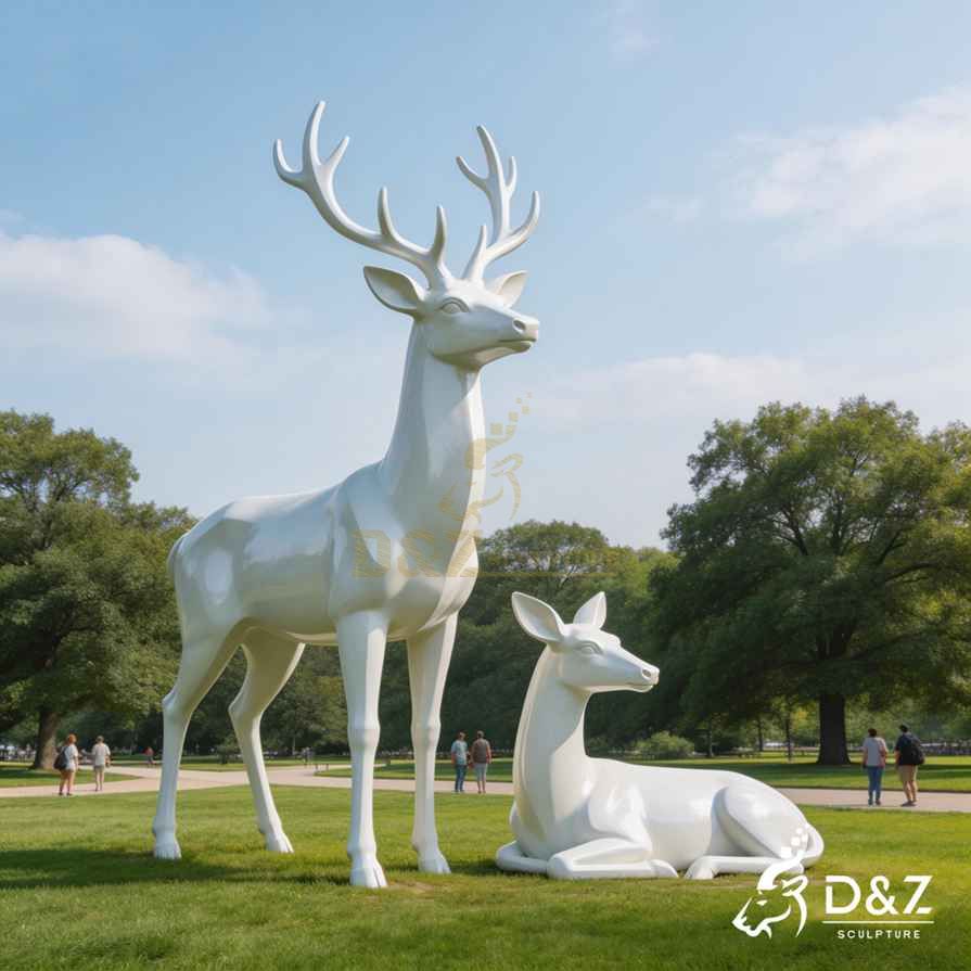 White Deer Sculpture 3
