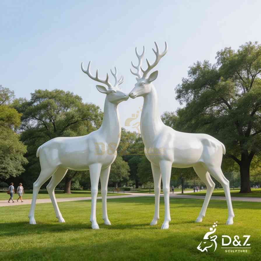 White Deer Sculpture 6