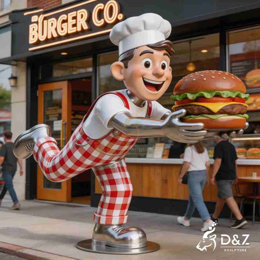 Hamburger Chef Boy Sculpture 3 Hamburger Chef Boy Sculpture 3