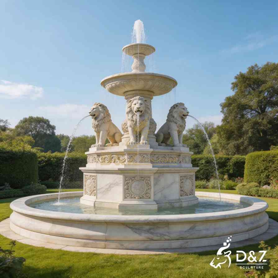 Marble Lion Fountain 2 Marble Lion Fountain 2