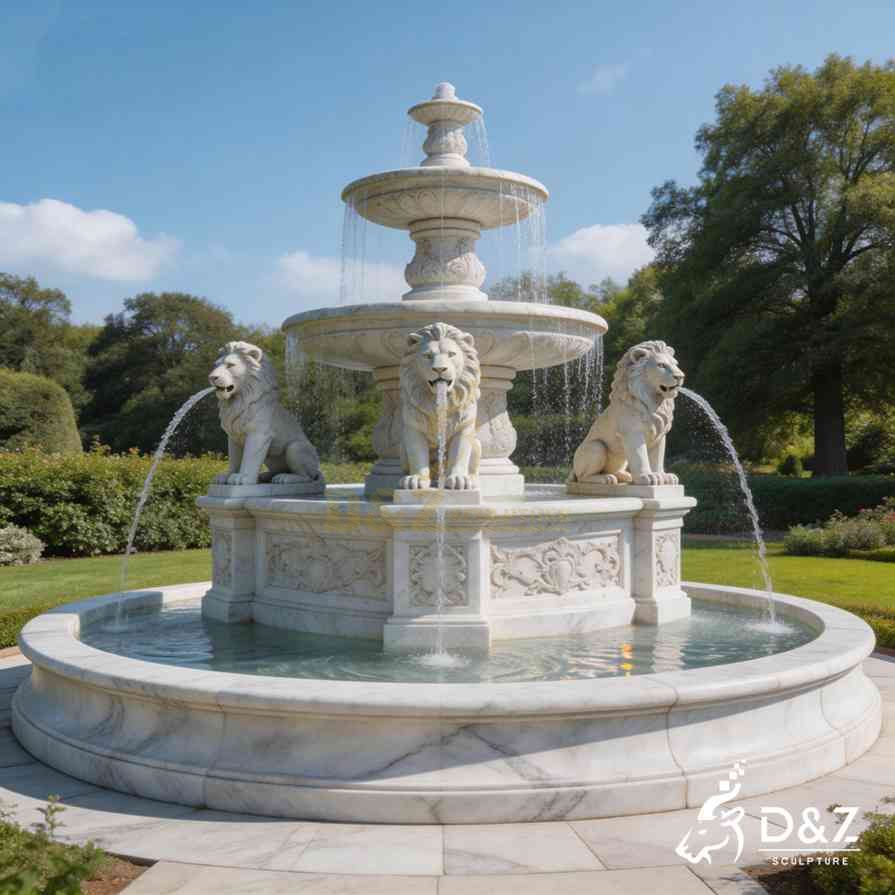 Marble Lion Fountain 4 Marble Lion Fountain 4