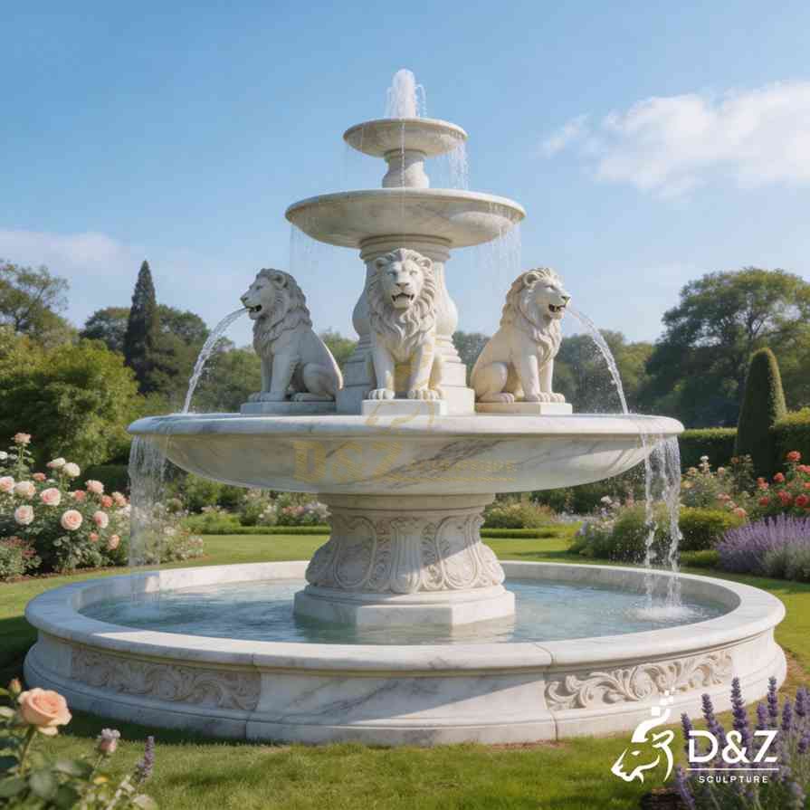 Marble Lion Fountain 5 Marble Lion Fountain 5