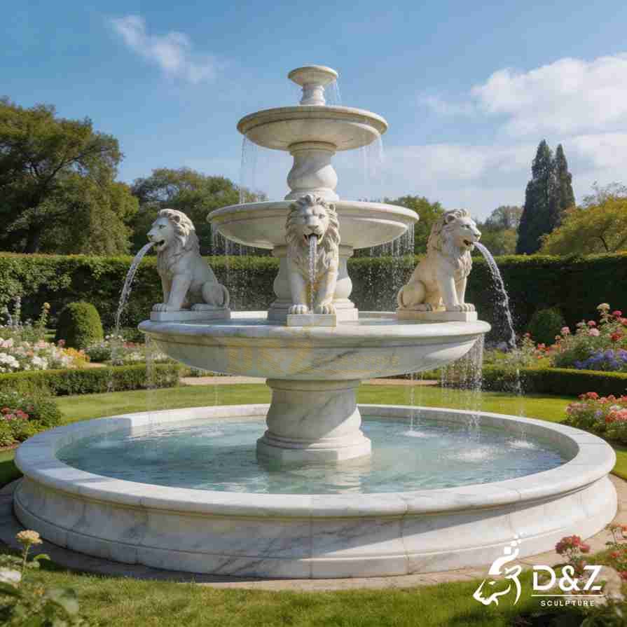 Marble Lion Fountain 6 Marble Lion Fountain 6