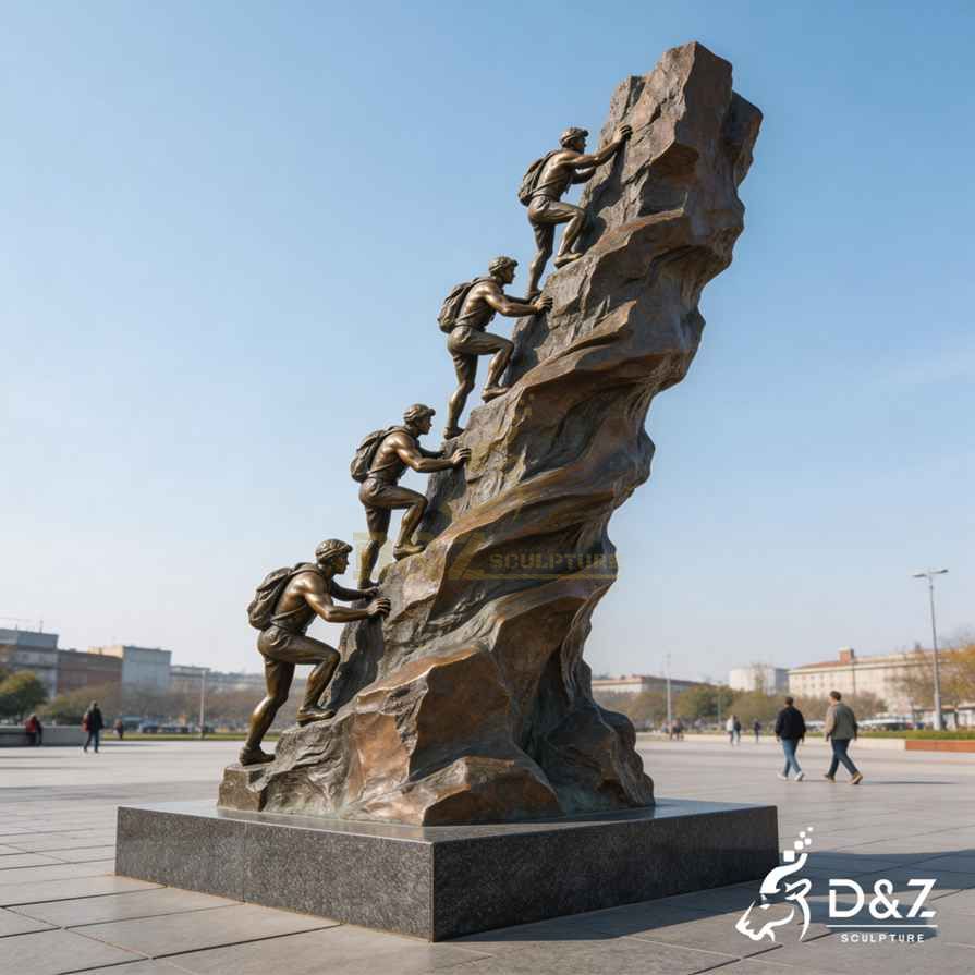 Bronze Climbing Man Sculpture 4 Bronze Climbing Man Sculpture 4