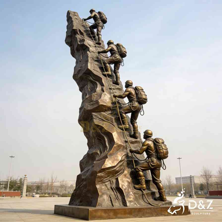 Bronze Climbing Man Sculpture 5 Bronze Climbing Man Sculpture 5