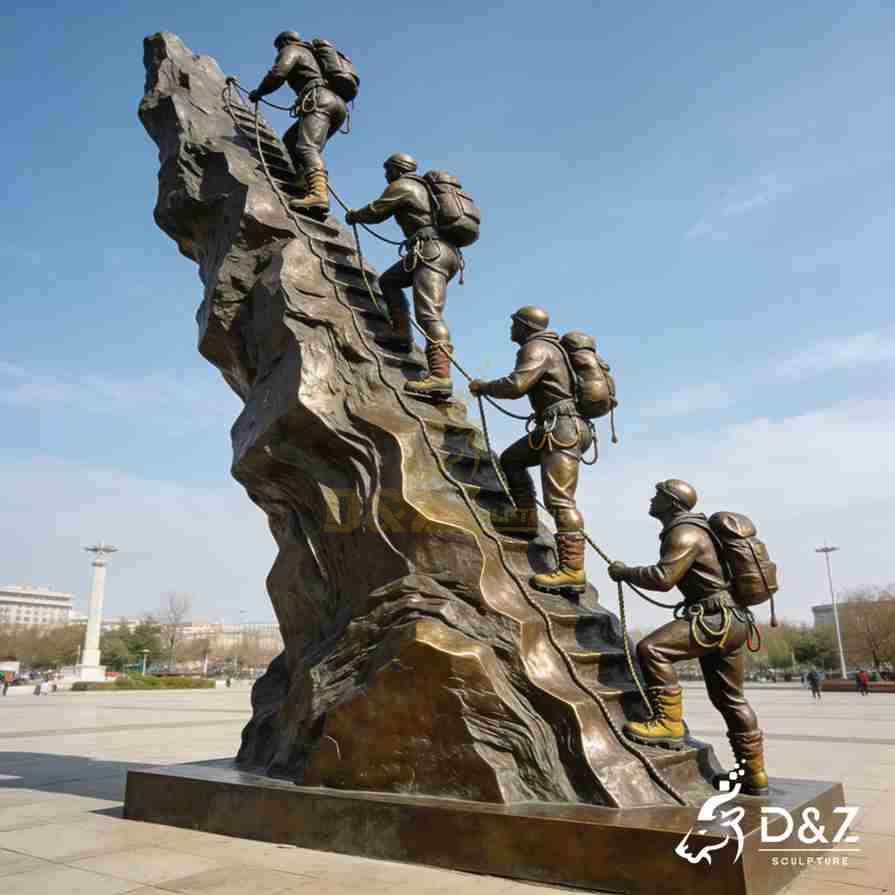 Bronze Climbing Man Sculpture 6 Bronze Climbing Man Sculpture 6